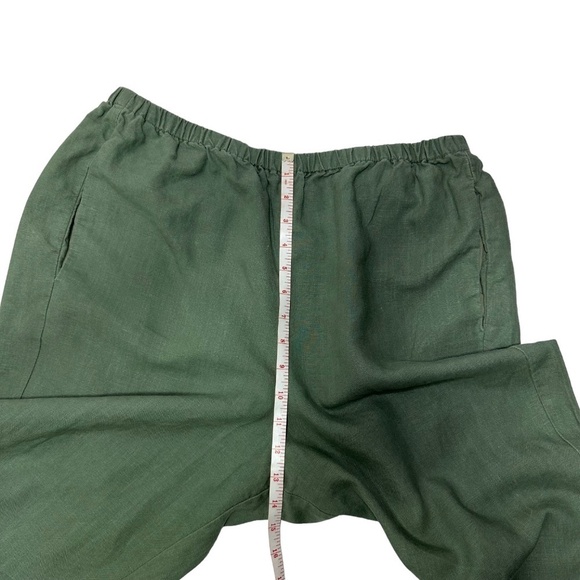 J. Crew Sage Green Linen Pants Size Large Tall Length - Picture 7 of 7
